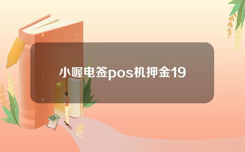 小喔电签pos机押金196元