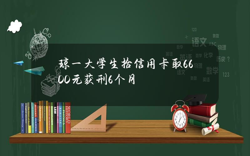 琼一大学生拾信用卡取6600元获刑6个月