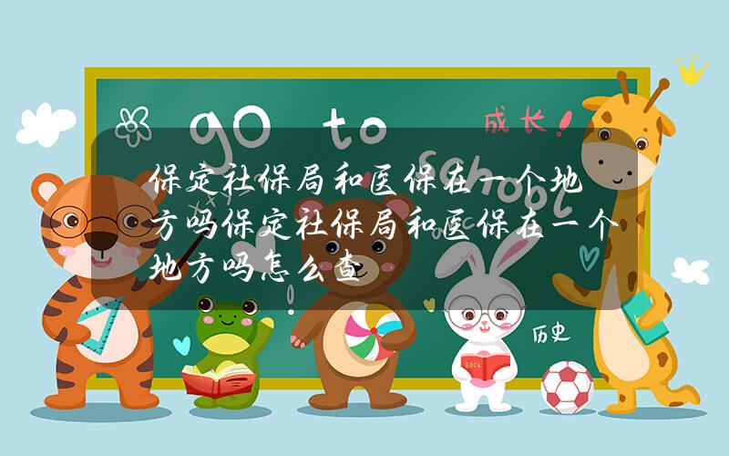 保定社保局和医保在一个地方吗？保定社保局和医保在一个地方吗怎么查