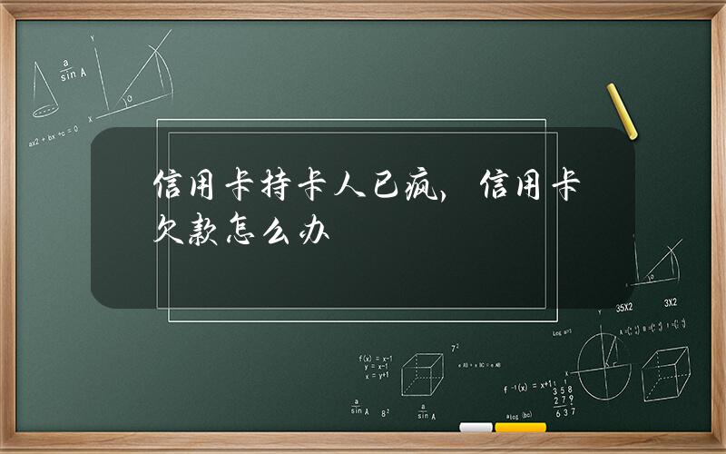 信用卡持卡人已疯，信用卡欠款怎么办