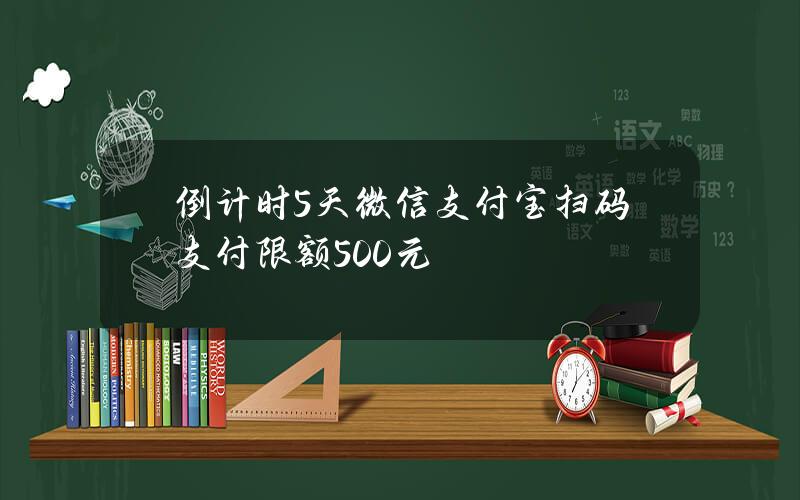 倒计时5天 微信支付宝扫码支付限额500元