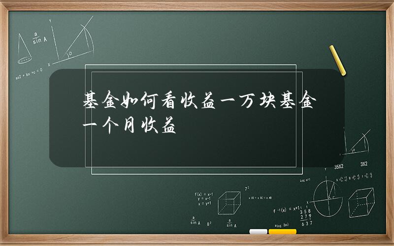 基金如何看收益？一万块基金一个月收益