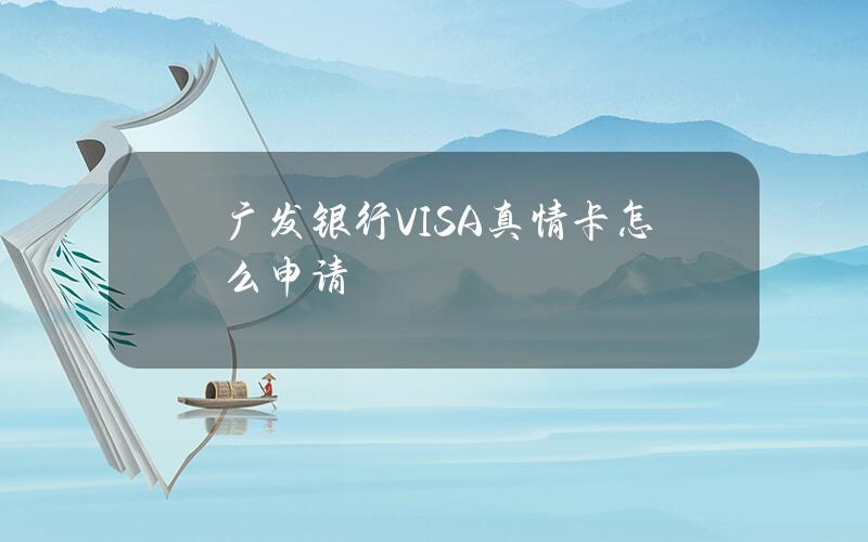 广发银行VISA真情卡怎么申请？