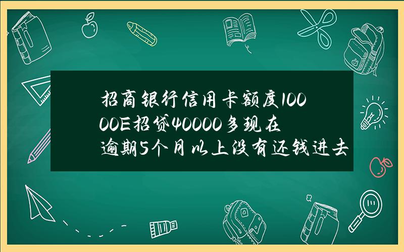 招商银行信用卡额度10000E招贷40000多现在逾期5个月以上没有还钱进去了，会坐牢吗？