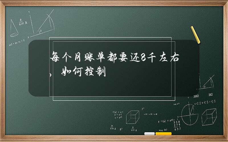 每个月账单都要还8千左右，如何控制？