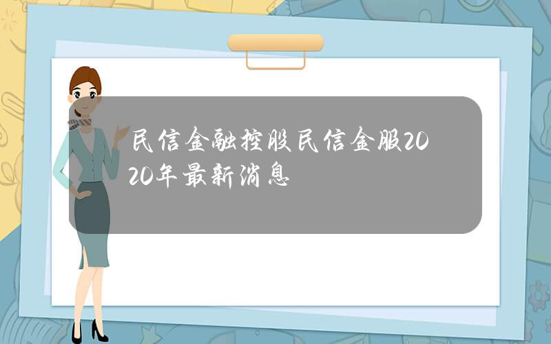 民信金融控股(民信金服2020年最新消息)