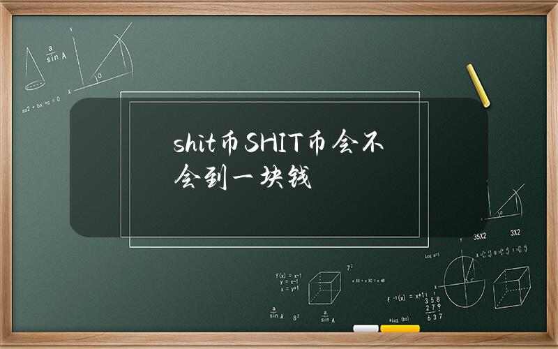 shit币(SHIT币会不会到一块钱)