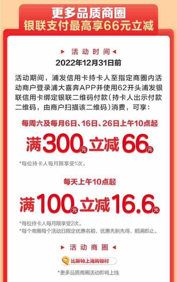 精选：浦发银行10个大力度活动