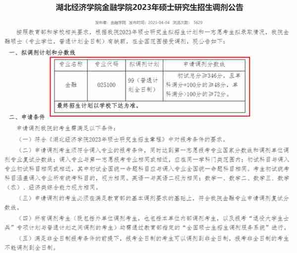 4月5日最新2023考研院校调剂信息汇总