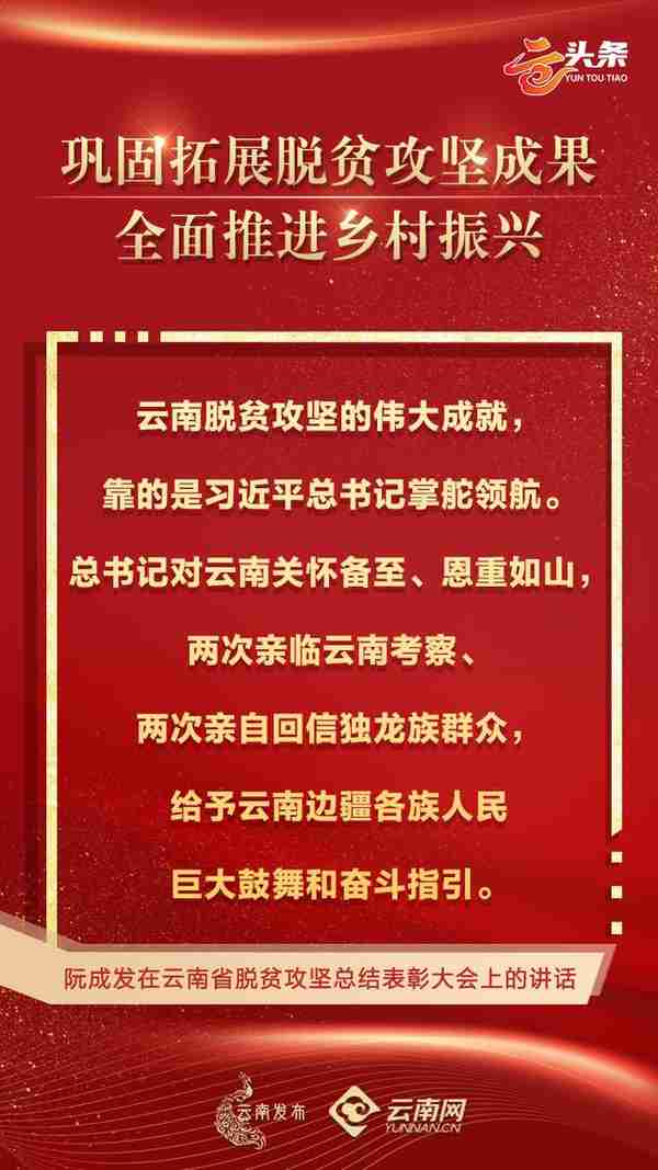 云头条｜云南省脱贫攻坚总结表彰大会金句来了！这些话振奋人心